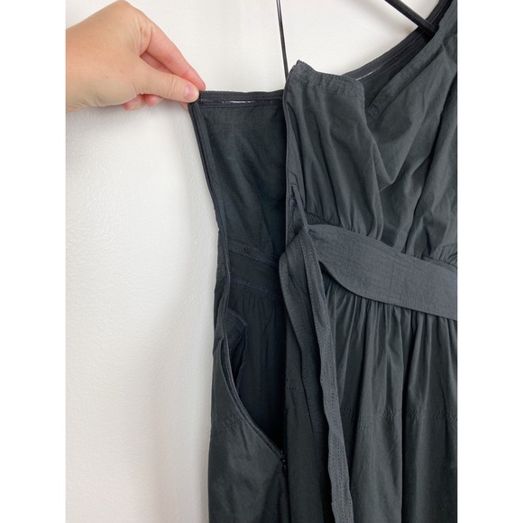 Madewell Ruffled One-Shoulder Midi Dress Black NWT - Picture 9 of 16